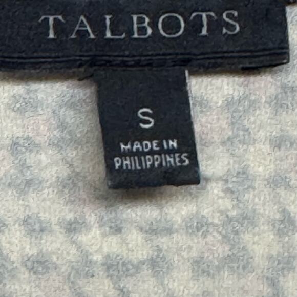 Talbots Faux Wrap Tie Waist Dress 3/4 Sleeve Stretch Geometric Size Small - Picture 7 of 8